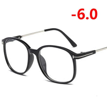 Carica l&#39;immagine nel visualizzatore di Gallery, Retro Big Frame Oversized Finished Myopia Eyeglasses Women Men Eye Glasses Short-sighted Spectacle  -1.0 -1.5 -2.0 -2.5 To -6.0