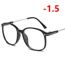 Carica l&#39;immagine nel visualizzatore di Gallery, Retro Big Frame Oversized Finished Myopia Eyeglasses Women Men Eye Glasses Short-sighted Spectacle  -1.0 -1.5 -2.0 -2.5 To -6.0