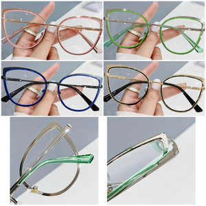 Retro Metal Frame Glasses Women Men Computer Eye Anti-blue Light Glasses Transparent Protection Eyeglass