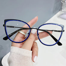 Carica l&#39;immagine nel visualizzatore di Gallery, Retro Metal Frame Glasses Women Men Computer Eye Anti-blue Light Glasses Transparent Protection Eyeglass