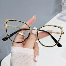 Carica l&#39;immagine nel visualizzatore di Gallery, Retro Metal Frame Glasses Women Men Computer Eye Anti-blue Light Glasses Transparent Protection Eyeglass