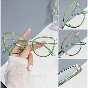 Retro Metal Frame Glasses Women Men Computer Eye Anti-blue Light Glasses Transparent Protection Eyeglass