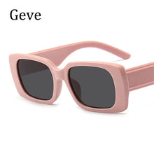 Load image into Gallery viewer, Retro Popular Rectangle Sunglasses Women Ins Vintage Square Frame Black Sunglasses Shades Trending Steampunk Eyeglasses