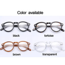 Load image into Gallery viewer, Retro Round Small Acetate frame optical eyeglasses frame clear lens glasses frame women men myopia spectacles prescription frame