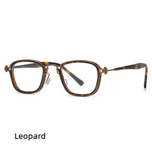 Retro Steam Punk Design Glasses Frames Optical Prescription Men Women Anti Blue Light Acetate Leg  Computer Eyeglasses