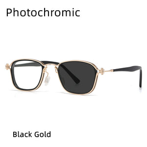 Retro Steam Punk Design Glasses Frames Optical Prescription Men Women Anti Blue Light Acetate Leg  Computer Eyeglasses