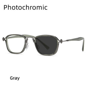 Retro Steam Punk Design Glasses Frames Optical Prescription Men Women Anti Blue Light Acetate Leg  Computer Eyeglasses