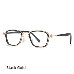 Retro Steam Punk Design Glasses Frames Optical Prescription Men Women Anti Blue Light Acetate Leg  Computer Eyeglasses