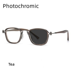 Retro Steam Punk Design Glasses Frames Optical Prescription Men Women Anti Blue Light Acetate Leg  Computer Eyeglasses