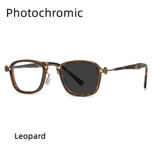 Retro Steam Punk Design Glasses Frames Optical Prescription Men Women Anti Blue Light Acetate Leg  Computer Eyeglasses