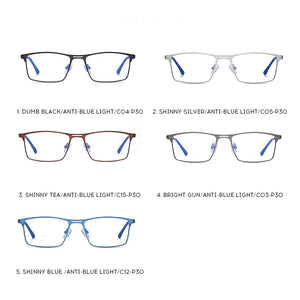 Reven Jate 5909 Full Rim Alloy Front Flexible Plastic TR-90 Temple Legs Optical Eyeglasses Frame for Men and Women Eyewear