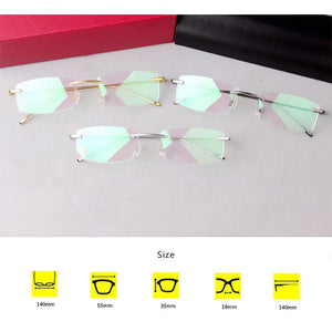 Rim-less Titanium Glasses Frame Rimless Men Women Optical Myopia Presbyopia Prescription Eyeglasses Frame