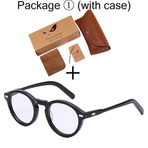 Round retro Small Acetate frame optical eyeglasses frame clear lens glasses frame women men myopia spectacles prescription