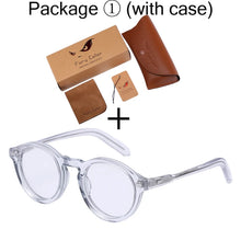 Load image into Gallery viewer, Round retro Small Acetate frame optical eyeglasses frame clear lens glasses frame women men myopia spectacles prescription