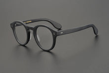 Load image into Gallery viewer, Handmade Classical Round Acetate Eyeglasses Frames Men Fashionable  Glasses Women Matte Black High Quality Eyewear