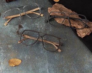 Wood eyeglasses frame