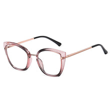 Load image into Gallery viewer, SHAUNA Retro TR90 Metal Cat Eye Women Colorful Glasses Frame  Spring Hinge Men Anti-blue Light Eyewear Optical Frames