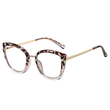 Load image into Gallery viewer, SHAUNA Retro TR90 Metal Cat Eye Women Colorful Glasses Frame  Spring Hinge Men Anti-blue Light Eyewear Optical Frames