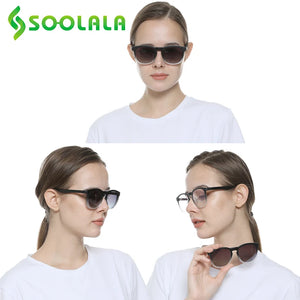 SOOLALA Clip On Magnet Prescription Myopia Glasses Men Women TR90 Clip On Sunglasses Lens Anti Blue Light Optical Glasses Frame