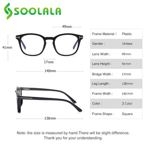 SOOLALA Prescription Myopia Glasses Men Women Polarized Magnet Clip On Sunglasses Optical Glasses Frame Anti Blue Light Eyewear