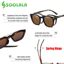 Load image into Gallery viewer, SOOLALA Prescription Myopia Glasses Men Women Polarized Magnet Clip On Sunglasses Optical Glasses Frame Anti Blue Light Eyewear