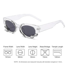 Load image into Gallery viewer, Steampunk Rectangle Sunglasses for Women New Small Frames Punk Snake Sun Glasses Luxury Brand Men Eyewear UV400 Shades Glasses