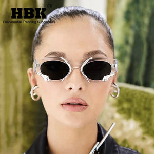 Steampunk Rectangle Sunglasses for Women New Small Frames Punk Snake Sun Glasses Luxury Brand Men Eyewear UV400 Shades Glasses