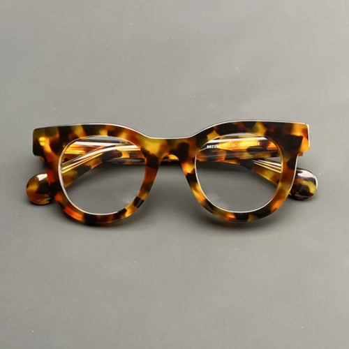 Thickened acetate optical glasses frame leopard color cat eye glasses for men and women to make prescription glasses for myopia