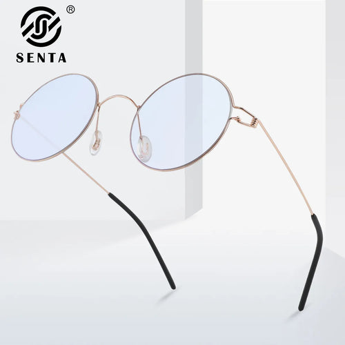 Titanium Anti Blue Light Glasses Frame Women Men Round Eyeglasses Frames Urltra-Light Eyewear  Prescription Reading Glasses