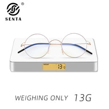 Load image into Gallery viewer, Titanium Anti Blue Light Glasses Frame Women Men Round Eyeglasses Frames Urltra-Light Eyewear  Prescription Reading Glasses