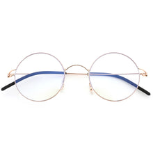 Load image into Gallery viewer, Titanium Anti Blue Light Glasses Frame Women Men Round Eyeglasses Frames Urltra-Light Eyewear  Prescription Reading Glasses