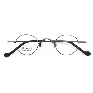 Titanium Glasses Super Small Oval Full Rim Eyeglass Frames Men Women Optical Prescription Lightweight Earwear