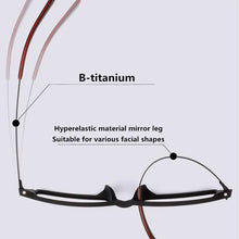 Load image into Gallery viewer, Titanium glasses frames Ultra Light Square Spectacle women TR90 Eyeglasses  Optical Prescription Glasses Frame Men 5070