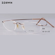 Load image into Gallery viewer, Titanium rimless frames   Eyeglasses 안경테 Glasses Women Eyewear armacao oculos de grau marcas oculos de grau feminino