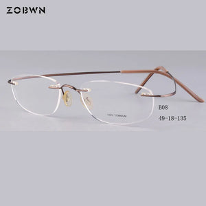 Titanium rimless frames   Eyeglasses 안경테 Glasses Women Eyewear armacao oculos de grau marcas oculos de grau feminino