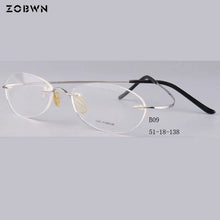 Load image into Gallery viewer, Titanium rimless frames   Eyeglasses 안경테 Glasses Women Eyewear armacao oculos de grau marcas oculos de grau feminino