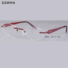 Load image into Gallery viewer, Titanium rimless frames   Eyeglasses 안경테 Glasses Women Eyewear armacao oculos de grau marcas oculos de grau feminino