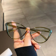 Carica l&#39;immagine nel visualizzatore di Gallery, Transparent Computer Glasses Frame Women Anti Blue Light Round Eyewear Blocking Glasses Optical Spectacle Eyeglass glasses