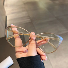 Carica l&#39;immagine nel visualizzatore di Gallery, Transparent Computer Glasses Frame Women Anti Blue Light Round Eyewear Blocking Glasses Optical Spectacle Eyeglass glasses