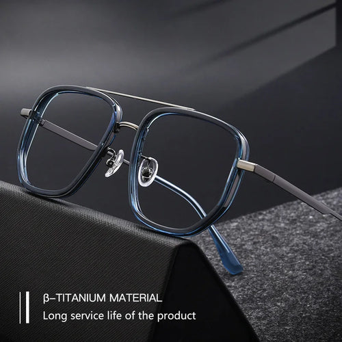 Ultra Light Comfortable Man Square β Titanium Eyeglasses WoMen TR90  Optical Prescription Glasses Frame