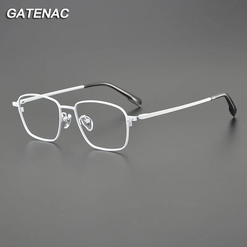 Ultra Light Vintage Pure Titanium Eyeglasses Frame Men Retro Square Prescription Myopia Glasses Frame Women   Brand Eyewear