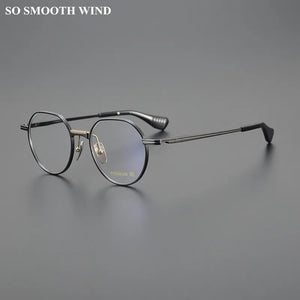 Ultralight Pure Titanium Glasses Frame Women Men Round Myopia Eyeglasses Optical Spectacle Reading Computer Eyewear Gafa