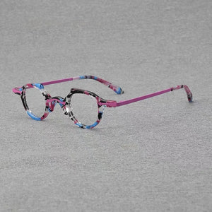 Ultralight titanium acetate small frame men and women personality irregular optical frame luxury brand myopia prescription glass