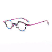 Carica l&#39;immagine nel visualizzatore di Gallery, Ultralight titanium acetate small frame men and women personality irregular optical frame luxury brand myopia prescription glass