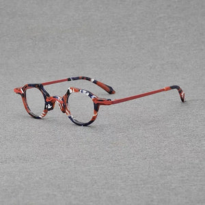 Ultralight titanium acetate small frame men and women personality irregular optical frame luxury brand myopia prescription glass