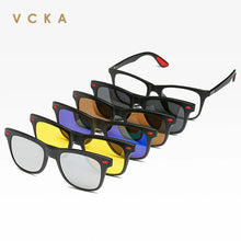 Load image into Gallery viewer, VCKA 2024 NEW Men Women Polarized Myopia Sunglasses Optical 6 In 1  Magnetic Clip Prescription Custom Glasses Frame -0.5 TO -6.0