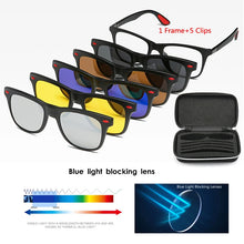 Carica l&#39;immagine nel visualizzatore di Gallery, VCKA 2024 NEW Men Women Polarized Myopia Sunglasses Optical 6 In 1  Magnetic Clip Prescription Custom Glasses Frame -0.5 TO -6.0