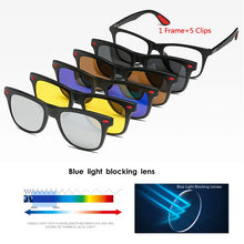 Load image into Gallery viewer, VCKA 2024 NEW Men Women Polarized Myopia Sunglasses Optical 6 In 1  Magnetic Clip Prescription Custom Glasses Frame -0.5 TO -6.0