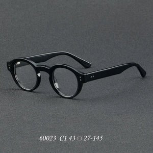 VCKA Handmade  Retro Acetate Myopia Round Frame Eyeglasses Women Men Optical Lens Glasses  Prescription -0.5 to -6.0