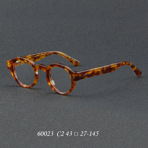 VCKA Handmade  Retro Acetate Myopia Round Frame Eyeglasses Women Men Optical Lens Glasses  Prescription -0.5 to -6.0